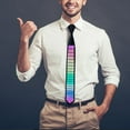 thumbnail image 4 of Light Up Tie, Responsion Eye Catching Outfits Sound Activated Light Up Tie Adjust Length with on Off Controller for Weddings, 4 of 7