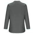thumbnail image 5 of Womens Blouses Summer Solid Color Stank Button Long Sleeve Casual Smock Tops Outwear, 5 of 5