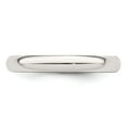 thumbnail image 3 of Auriga Fine Jewelry 925 Sterling Silver 3mm Half-Round Wedding Band Ring Size 5.5 for Women, 3 of 6