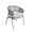 Grey, variant on Dayalane Outdoor Dining Chairs Set of 2, Modern Rope Woven Patio Armchairs with Curved Back, Weather-Resistant Metal Frame, Balcony Backyard Bistro Seating, Dark Grey