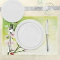 thumbnail image 3 of Ambesonne Floral Place Mats Set of 4, Blossoms Ladybugs Spring, Standard Size, Green Pink, 3 of 6