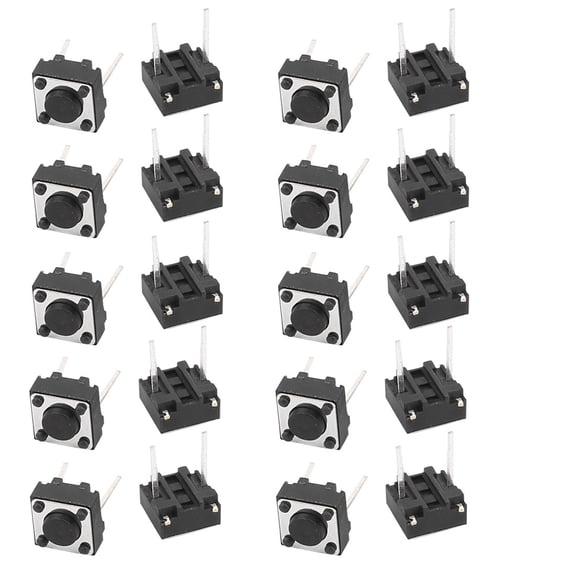 20Pcs 6mmx6mmx4.3mm Momentary Tactile Tact Push Button Switch 2 Pin DIP