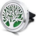 thumbnail image 3 of HAHADAXA 2PCS 30mm Car Aromatherapy Essential Oil Diffuser Stainless Steel Locket with Vent Clip 30 Felt Pads (001), 3 of 7