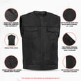 thumbnail image 2 of Daniel Smart Men leather vest Cowhide Motorcycle Leather Vest, 2 of 7