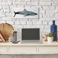 thumbnail image 2 of Stupell Industries Watercolor Textured Shark Minimal Sea Life Design Canvas Wall Art Design by Stellar Design Studio, 2 of 6