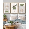 thumbnail image 3 of Drsoum Leaf Wall Art 16x24in3pcs Natural Framed Green Botanical Boho Printing Minimalist for Bathroom Prints, 3 of 6