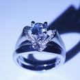 thumbnail image 2 of Bliss Heart Shaped Simulation Diamond Ring Set in 925 Silver, 2 of 2