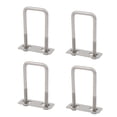 thumbnail image 1 of Unique Bargains 4pcs M6 30mm Inner Width 304 Stainless Steel Square U Bolt w Hex Nut Plate, 1 of 1