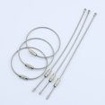 thumbnail image 5 of 60Pcs Stainless Steels Wire Keychains Rings Screw Lock Keyring Metal Keychains Label Rope Tool Latches Fastener, 5 of 9