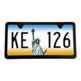 thumbnail image 5 of Stainless Steel License Plate Frame w Screw Caps Thin 2 Hole- Silm Black NEW, 5 of 7