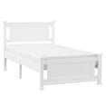 Twin Bed Frame with Headboard, YOFE White Twin Size Platform Bed Frame