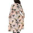 thumbnail image 4 of Odeerbi Muslim Long Dress Middle Big Girls 2025 Long Sleeve Round Neck Lace Print Dress, 4 of 6