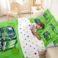 thumbnail image 4 of Castle Fairy Watercolor Garbage Truck Bedding Comforter Set 7pcs for Teens, Minimal Solid Background Queen Bedding Sets for Bedroom, Green, 4 of 7