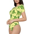 thumbnail image 5 of Cauagu Funny Frogs Women's Crew Neck Round Short Sleeve T Shirts Tops Bodysuit Daily Jumpsuit-Medium, 5 of 7