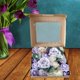thumbnail image 3 of Caja artificiales, bricolaje morado, con tallos, flor realista, para adornos de decoración de de pasteles caseros Sunnimix Caja de flores, 3 of 8