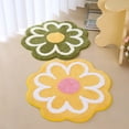 thumbnail image 7 of Mightlink Floor Carpet Cute Non-slip Decorative Pashmina Flower Shape Absorbent Bath Rug Bathmat for Daily Use, 7 of 7