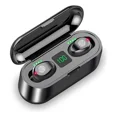 thumbnail image 1 of Auriculares in-ear inalámbricos F9 negro con luz LED, 1 of 8