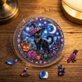 thumbnail image 6 of Halloween Acrylic Puzzle Suncatcher - 8 Inch Stained Glass Window Hanging Ornament for Car Halloween Tree Porch Patio Decor Spooky Gift, 6 of 8