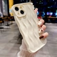 thumbnail image 3 of Water Ripple Pattern Case for iPhone 13 Soft TPU Shockproof Camera Protective Back Cover for Women Girl Curly Wave Frame Phone Case for iPhone 13 6.1 Inch White, 3 of 11
