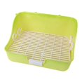 thumbnail image 2 of Caja de arena para conejos, orinal de interior, entrenador, esquina, ropa de cama para mascotas pequeñas, caja de arena para amarillo, 2 of 9