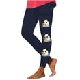 thumbnail image 2 of Tnhcen Women's Halloween Print High-Waisted Yoga Pants Cute Ghost Pattern Workout Leggings Milk Fleece Fitness Tights S-2XL Multiple Colors Available, 2 of 4