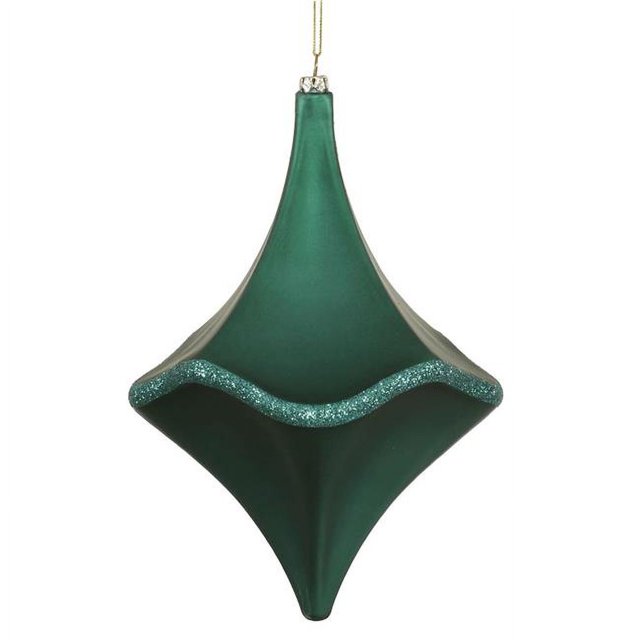 Vickerman M114724 Ornement de Goutte de Coupe Émeraude Mat - 8 Po