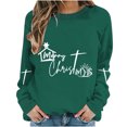 thumbnail image 5 of Wancir Christmas Sweatshirts For Women Merry Christmas Letter Graphic Printted Tops Crewneck Long Sleeve Xmas Pullover, 5 of 6