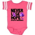 thumbnail image 3 of Inktastic Never Lose Hope Epilepsy Awareness with Balloons and Purple Ribbon Boys or Girls Baby Bodysuit, 3 of 5
