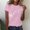 Pink, variant on Women's Short Sleeve T-shirt Women'S Spring Round Neck Dandelion Printed Loose Casual Short Sleeved T Shirt,Red Women's Short sleeve T-shirt XXL