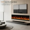 thumbnail image 2 of cooboom 70'' Electric Fireplace with Ultra-Thin Inserts, Narrow Frame, Wall Mounted and Recessed Design, Log  and Crystal., 2 of 8