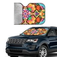 thumbnail image 4 of XMXT Car Sun Shade Windshield, Cartoon Ethnic Floral Print Sunshade for Car Windshield Sun Shades for Car SUV Truck, m, 4 of 9