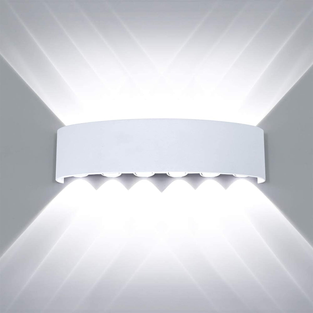 Modern Double-headed Wall Sconces Lamp LED Up Down Porch Light Outdoor Lighting 