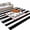Green, variant on Large Area Rugs 9'x12', Black White Striped Carpet Runner Indoor Outdoor Rugs Home Decor Aesthetic, Baseball Stripes Farmhouse Art Non Slip Mats Washable Accent Rug for Living Room Bedroom