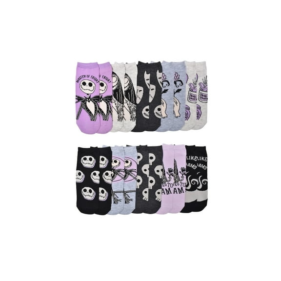 Women's Nightmare Before Christmas 10 Pack Low Cut Socks