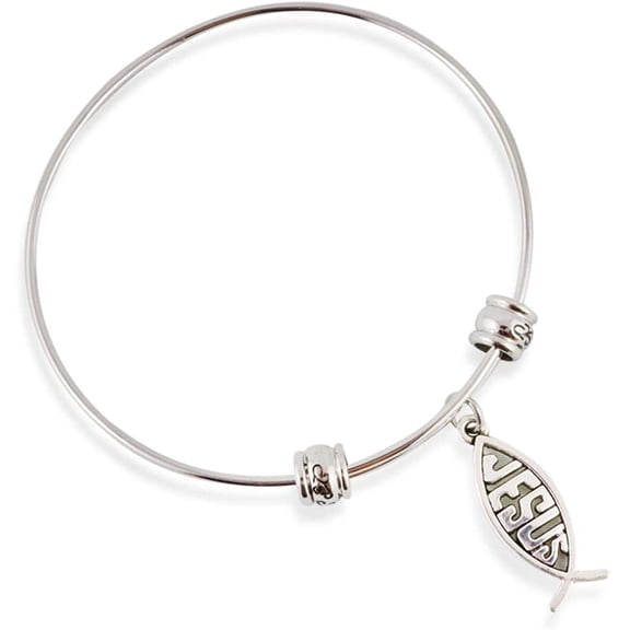 Christian Fish Symbol Ichthys Fancy Bangle