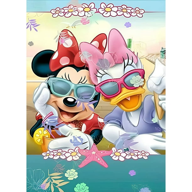 (A6035) Serie Dibujos Animados Y El Pato Donald Lleno Diamantes Resina 30x40CM