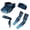 Blue Palm, variant on Rainbow Paw Print Visor Sun Hat Sport Visors Adjustable Headband Cooling Arm Sleeves 5 Pack for Running Golf Tennis Cycling