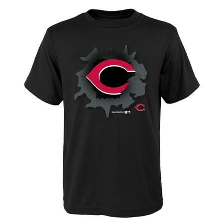 MLB Cincinnati REDS TEE Short Sleeve Boys OPP 100% Cotton Alternate Team Colors (100 Best College Buys)