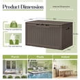 thumbnail image 6 of Vineego 100 Gallon Resin Deck Box,Indoor Outdoor Lockable Storage Containe,Upgraded,Dark Brown, 6 of 8