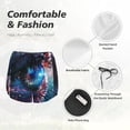 thumbnail image 6 of Lsque Modern Colorful Eyes Printed Women's Running Shorts with Liner Pockets,Elastic Quick Dry Workout Athletic Gym Yoga Shorts,Womens High Waist Shorts-, 6 of 9