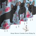 thumbnail image 6 of French Bulldog and Flower Shower Curtain 36"x72" ,Bathroom Decorative Shower Curtains Set with 12 Hooks,Modern Waterproof Washable Shower Curtain, 6 of 6