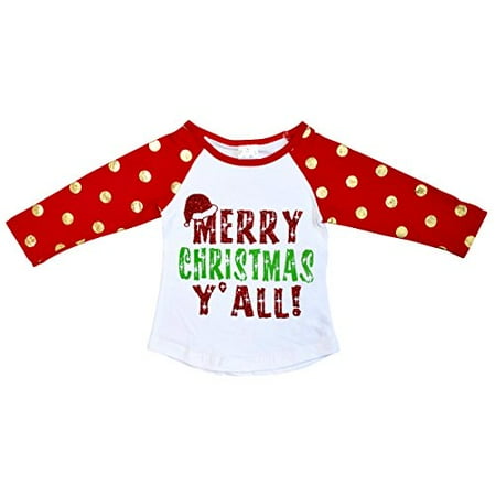 - Unisex Kids Merry Christmas and Happy New Year Shirt (4T/M, Red)