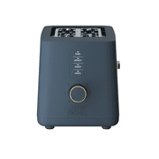 Thyme & Table 2-Slice Toaster, Extra-Wide Slots with Removable Crumb Tray, Atlantic Blue