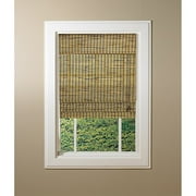 Deluxe Bamboo Roman Shade, Burnt, 48" x 64"