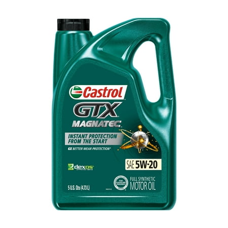 Castrol GTX MAGNATEC 5W-20 Full Synthetic Motor Oil, 5 Quarts