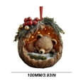 thumbnail image 2 of forest Animal Christmas Ornament - Acrylic Bear in Hollow Log,Winter Scene Holiday Decor,Unique Gift for Animal Lovers,Rustic Nature-Themed Home Decor,Christmas Tree Hanging Ornament, 2 of 5