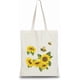 thumbnail image 1 of Bolsa de algodón con diseño de girasoles y abejas, ligera, reutilizable, ecológica, para manualidades y manualidades, multifunción., 1 of 7