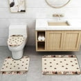 thumbnail image 5 of 4PCS/SET Farmhouse Shower Curtain, Brown Barn Star Western Texas Star Outhouse Birdhouse Pip Berry Vine Country Rustic Bathroom Decor, Non-slip Bath Rugs Toilet Mats, Primitive House, 5 of 7