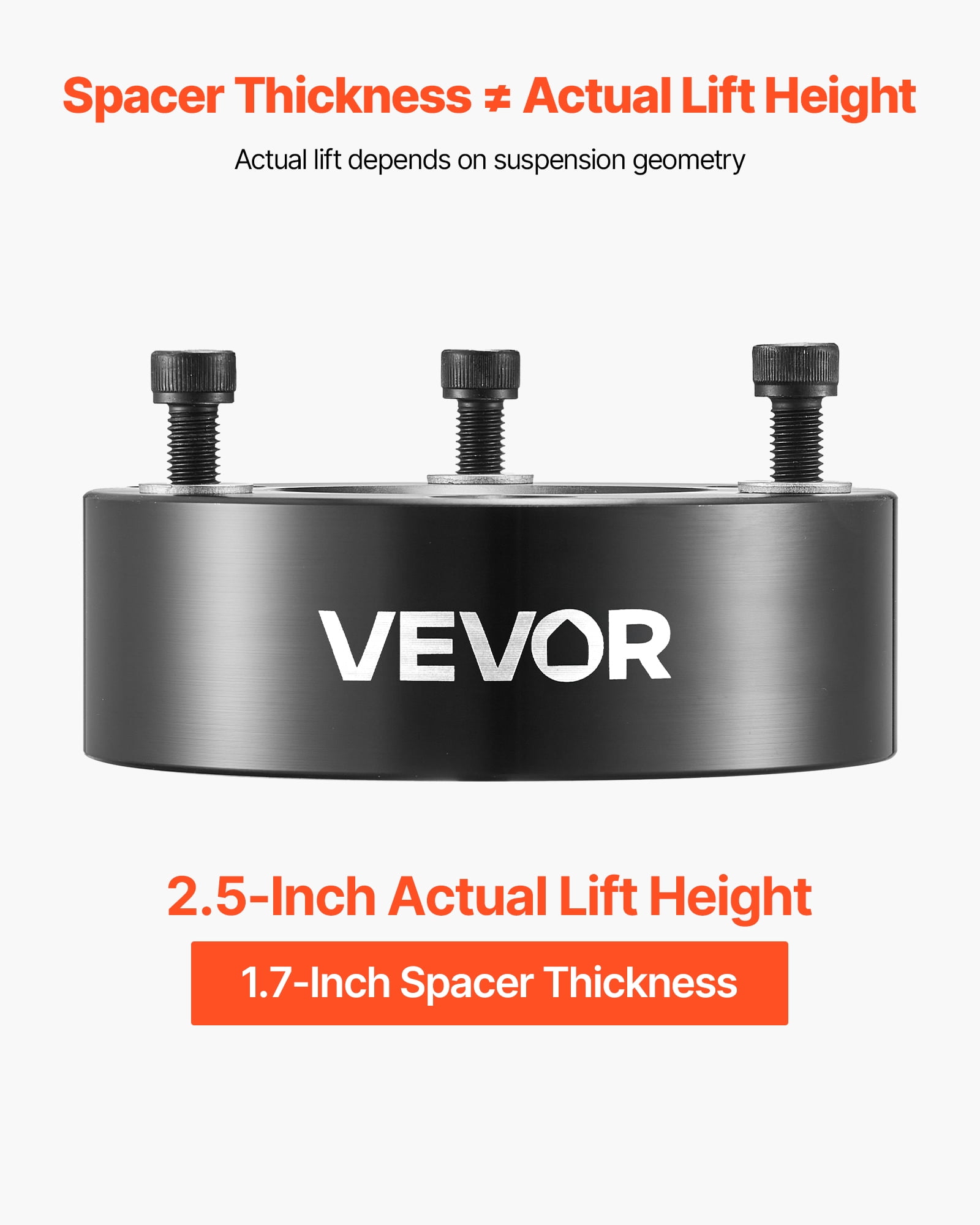 VEVOR 2.5 Inch Front Leveling Lift Kit for 2004-2025 Ford F150 2WD/4WD,2003-2018 Expedition, 2005-2008 Lincoln Mark LT, Chassis Level Kit with 2PCS Heavy Duty Forged Aluminum Suspension Strut Spacers