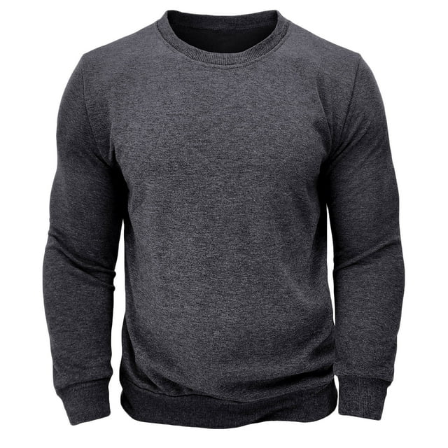 Mode Décontractée pour Hommes Col Rond Manches Longues Pull Épais Chandails en Molleton Blouse